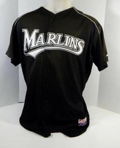 2003-06 Florida Marlins Gary Buckels 33 Játékban Használt Fekete Jersey BP ST XL 153 - Játék Használt MLB Mezek