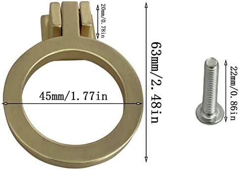 YYANGZ 4Sets Gyűrűt Húz Szekrény Fiókjában Kezelni, Fiók Húzza Gyűrű Csiszolt Arany Kabinet Gyűrűt Húz, Sárgaréz Bútor Hardver
