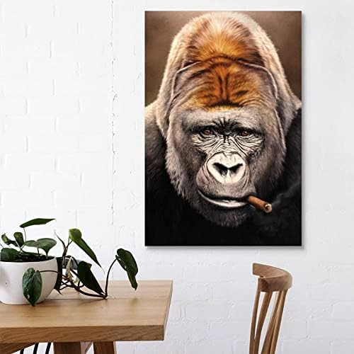 Maisuimaoyi Állatok Mű Gorillák a Dohányzás Vászon Művészet Plakát meg a Fal Art Kép Nyomtatási Modern Család Hálószoba Decor Plakátok
