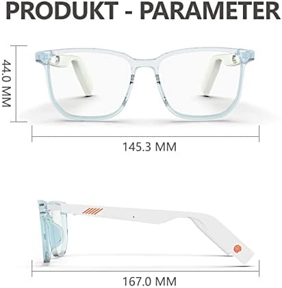 WGP Smart Audio Szemüveges, Kék Fény Blokkoló Szemüveg Nők/Férfiak, Nyitott fülhallgató Hangszóró Bluetooth-Kapcsolattal rendelkező,