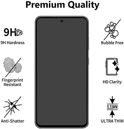 [3+2] a Samsung Galaxy A54 5G 2023 [3 Teljes Ragasztó Edzett üveg][2 Lencse védő] Könnyen Telepíthető Dupla Edzett üveg kijelző védő fólia