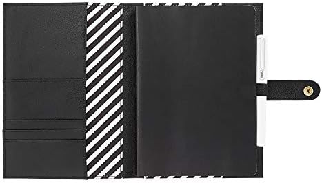 - kikki.K Bőr Essentials Tervező Gyűjtemény - A5 Bőr Notebook: Fekete, Készült, Valódi Bőrből készült, hozzá Illő Pamut Bélés, Arany