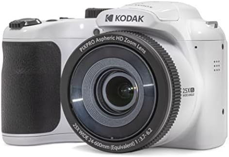 KODAK PIXPRO Astro Zoom AZ255-MI 16MP Digitális Fényképezőgép 25X Optikai Zoom 24mm Széles Látószögű 1080P Full HD Videó, 3 LCD (Fehér)