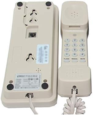 KerLiTar K-036 Trimline Vezetékes Telefon Falra Szerelhető Ház Vezetékes Telefon, Vízálló, valamint vízhatlan a Hotel Haza Fürdőszoba(Bézs)