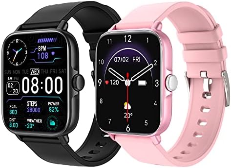 WZWNEER [2 Órák] Smart Óra(Válasz/Hívást), 1.7 Smartwatch Fitness Tracker Android, illetve iOS Telefonok pulzusszám Aludni Követés, 28
