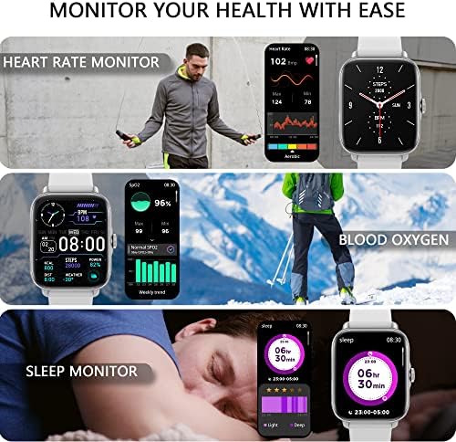 WZWNEER [2 Órák] Smart Óra(Válasz/Hívást), 1.7 Smartwatch Fitness Tracker Android, illetve iOS Telefonok pulzusszám Aludni Követés,