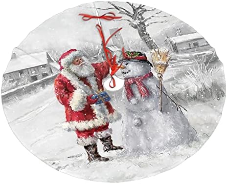 Karácsonyfa Szoknya 36 Mikulás, Hóember Fehér Karácsony, Új Év Treeskirt