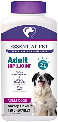 Alapvető Kisállat Felnőtt Kutya Hip & Joint Support Rágótabletta Age 3+ a 500 mg Glükózamin, illetve 200 mg Kondroitin (23038)