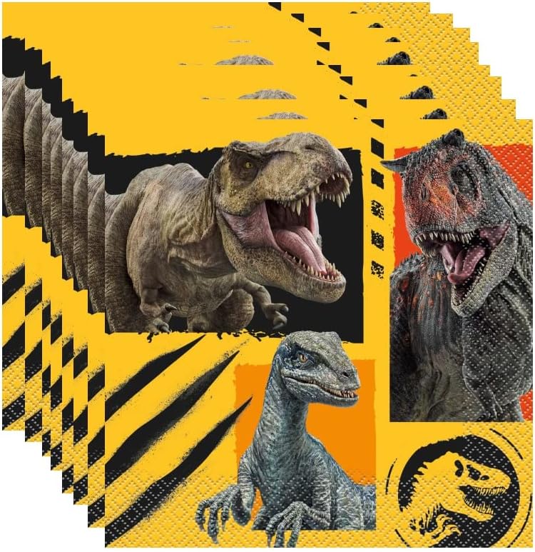 Jurassic Világ Dinoszaurusz Szülinapi Parti Kellékek Dekoráció Deluxe Csomag tartalmazza Desszert Tányér, Ebéd Lemezek, Ital,