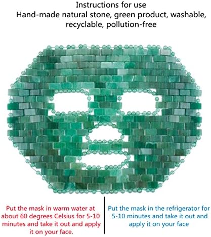 Jade Maszk 10 Típusú Természetes Kő Arc Masszírozó Rózsakvarc Hideg Crystal Skin Care Eszközök,Zöld Kő Maszk