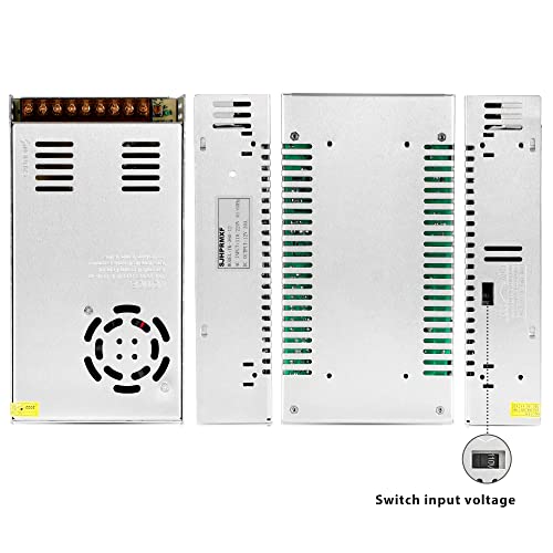 Kapcsolóüzemű Tápegység, SJHPRMXF AC-110V/220V DC 12V 30A 360W Egyetemes Szabályozott Kapcsolóüzemű Tápegység Transzformátor Adapter LED