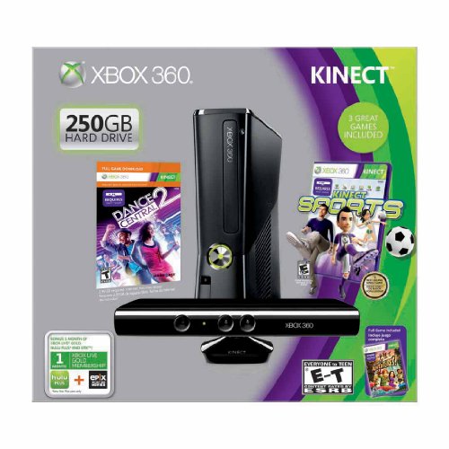 Xbox 360 250 gb-os a Kinect Ünnep Érték Csomag