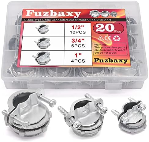 Fuzbaxy 20DB 1/2 3/4 1 Bilincs Típus Kábel Csatlakozók Választék Kit-Ezüst-Cink