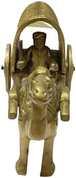 Jay JINENDRA Kézműves Réz Indiai Teve Cart/Home Dekoratív Rajasthani Kivert Réz Teve Kézműves Antik (Arany)