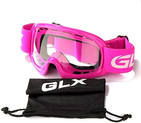 GLX YH15 Anti-Köd ütésálló Gyerekek, Fiatalok ATV Off-Road Dirt Bike Motocross Szemüveget a Fiúk & Lányok (Rózsaszín, one_Size)