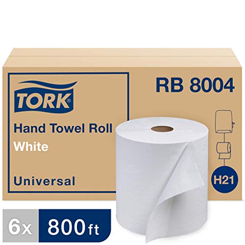 Tork Papír kéztörlő Roll Fehér H21, Univerzális, - ban Újrahasznosított Rostot, 6 Tekercs x 800 ft, RB8004 & Jumbo Wc-Papír