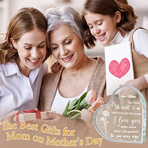 Egyedi Születésnapi Ajándékok Anya a Lányát, Fiát Kristály Szív Elismerését Anyák Emléktábla Ajándék anyák Napja, Karácsonyi Megemlékezés