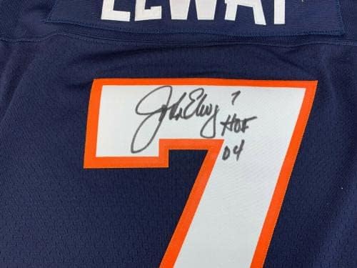 John Elway Aláírt HOF 04 Autogramot Mitchell & Ness-i Replika Jersey Fanatikusok coa - Dedikált NFL Mezeket