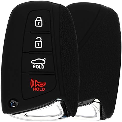 KeyGuardz Kulcsnélküli Bejegyzés Távoli Autó Okos távirányító Külső Héj Borító Puha Gumi Esetében Hyundai Azera Genesis Santa Fe (Csomag
