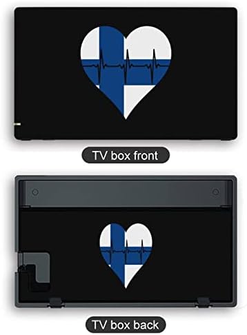 A szerelem Finnország Szívverés Bőr Borító Matrica Teljes Készlet Játék Protector Wrap Előlap Matricák Kompatibilis Kapcsolót