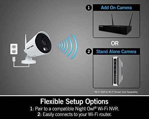 Éjszakai Bagoly VÁLTÓÁRAMÚ 1080p HD Wi-Fi IP Beltéri/Kültéri Kamera 100 ft. éjjellátó, 2-utas Audio, Beépített Reflektor, Széles Látószög,
