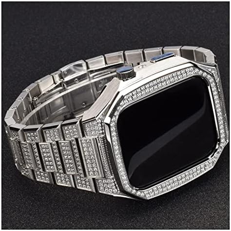 AZANU Gyémánt Módosítás Készlet Apple Watchband 45mm Rozsdamentes Acél＆Heveder Esetben a Sorozat Iwatch 7 6 5 SE 4 Kiegészítők