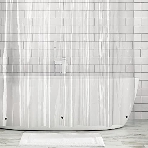 mDesign Hosszú, Vízálló, nagy teljesítményű Prémium Minőségű, 10-Es Vinil zuhanyfüggöny Bélés a Fürdőszobában zuhanyfülke, valamint Kádas