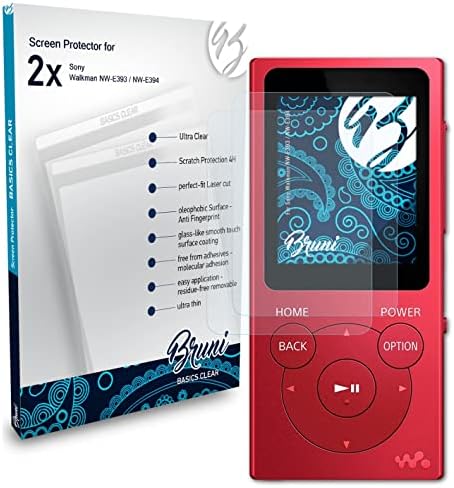 Bruni képernyővédő fólia Kompatibilis Sony Walkman NW-E393 / NW-E394 Védő Fólia, Crystal Clear Védő Fólia (2X)