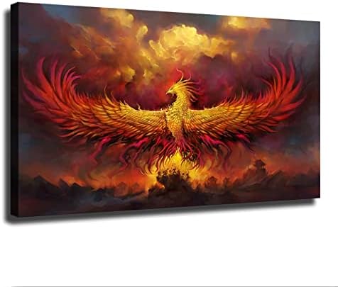 Phoenix Wall Art Phoenix feltámad Hamvaiból a Főnix Madár Dekoráció Kínai Sárkány Dekoráció, Poszterek, Iroda, Hálószoba, Nappali, Fürdőszoba