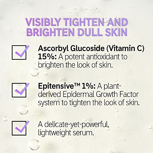 Az INKEY Lista 15% C-Vitamin + EGAA Szérum, Világítja meg, illetve Regenerálja a Fakó Bőrt, Javítja a Bőr Rugalmasságát, 1.0 fl oz