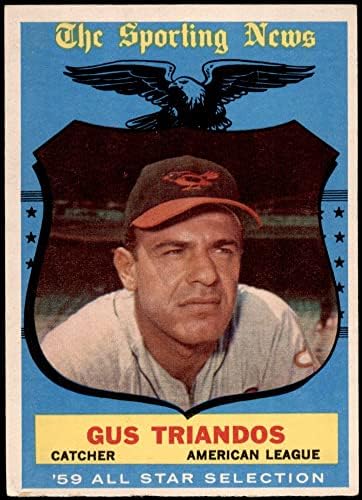 1959 Topps 568 All-Star Gus Triandos Baltimore Orioles (Baseball Kártya) EX/MT Orioles
