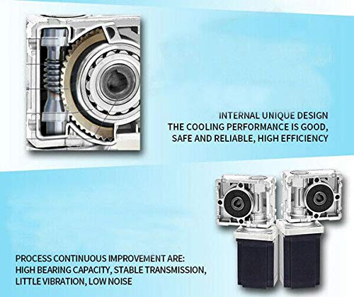 BUBUQD Nema23 Léptető Motor Fordulatszám Csökkentő CNC Turbina csigahajtómű RV030 (Nema23 Léptető Motor: Nema23 57-98)