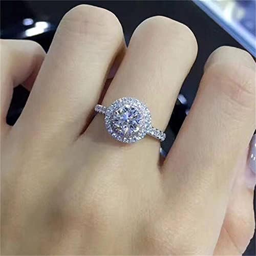 Kerek Szív Nyíllal Eljegyzési Gyűrű CZ Rózsaszín Gyémánt Rose Gold Szétválasztás Esküvői Gyűrű Női Ígéret Gyűrű (NEKÜNK