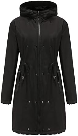 A nők Plus Size Téli Kabát Vastag Outwear Plüss Bélelt Kapucnis Kabát, Meleg Árok Női Kabát, Női Téli Kabát