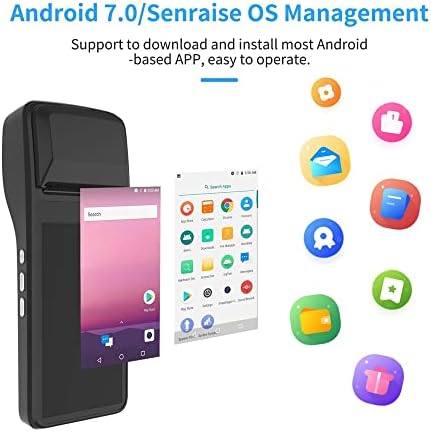n/5.0 es Kézi PDA POS Terminál Termikus Nyugta Nyomtató 58mm Android 7.0 Támogatja a 3G BT GPS OTG 1D/2D Szkennelés