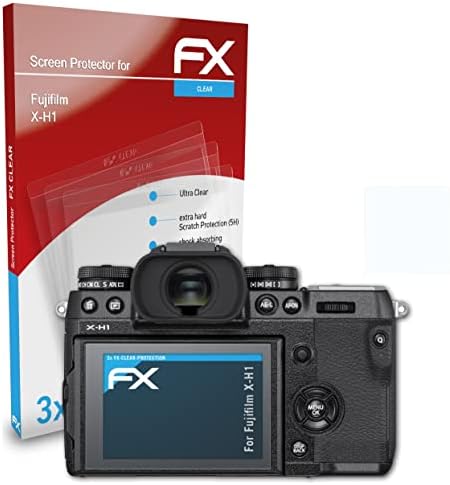 atFoliX Képernyő Védelem Film Kompatibilis a Fujifilm X-H1 képernyővédő fólia, Ultra-Tiszta FX Védő Fólia Szett (3)