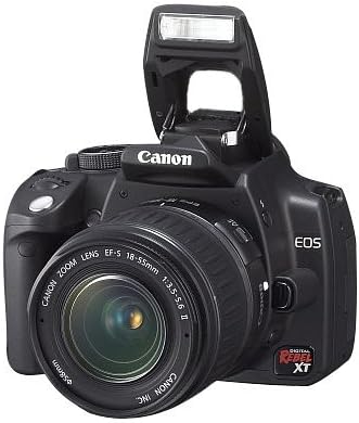 Canon Digital Rebel XT DSLR Fényképezőgép EF-S 18-55mm f3.5-5.6 Lencse (Fekete) (RÉGI MODELL)