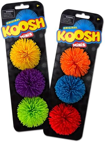 Koosh Mini 3-Pack - A Könnyű Elkapni, Nehéz letenni a Labdát! - Fidget Játék - Korosztály 3+ - Egyedi Színek Eltérhetnek