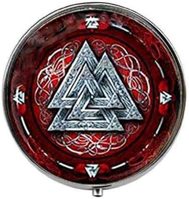 Vikingek Szimbólum Geometria, Háromszög - Art Fotó Tabletta Doboz Varázsa Tabletta Doboz - Üveg Candy Doboz
