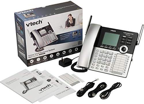 VTech CM18445 Fő Konzol - DECT 6.0 4-Line Bővíthető Kis Üzleti, Irodai Vezetékes Telefon Üzenetrögzítő Rendszer, Asztali Telefon,