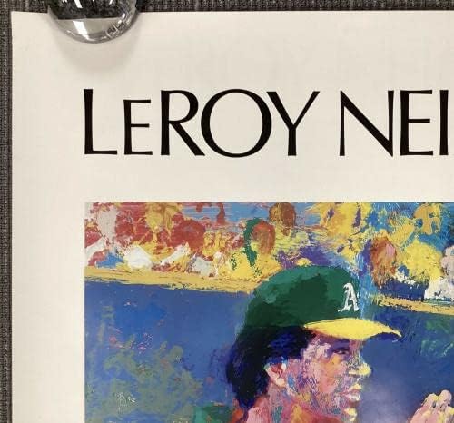 Tony LaRussa Aláírt Nyomtatás Leroy Neiman Művészeti Oakland Dennis Eckersley Auto SZÖVETSÉG HOF - Dedikált MLB Művészet