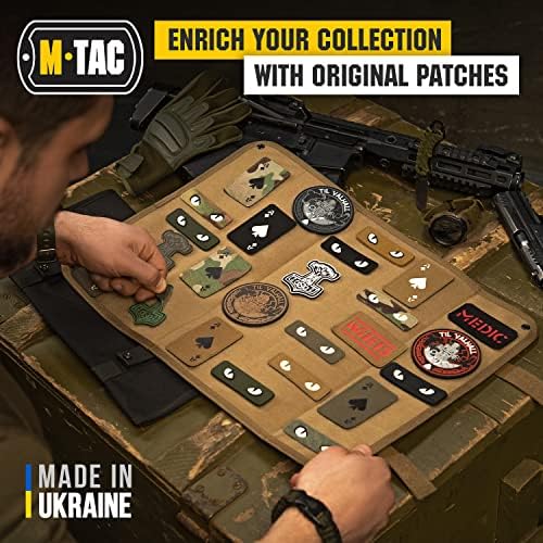 M-Tac Macska Szeme Lágy Patch - Taktikai Morál Patch Katonai Felszerelés - Hadsereg Harci tépőzáras Foltok (Fekete/GID)