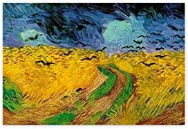 Vicces Ronda Pulóver Karácsonyra Búzamező, a Varjak a Mű búzamezőn Dekoráció Landcsape Festmény Vincent Van Gogh Borító Színes Olaj