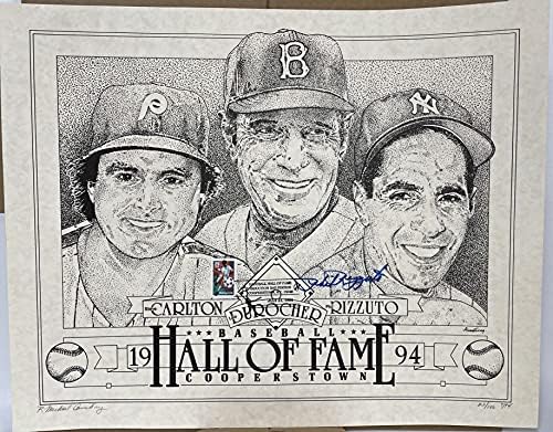 Phil Rizzuto Aláírt Dedikált 16x20 Nyomtatás New York Yankees 23/100 - COA Megfelelő Hologramok