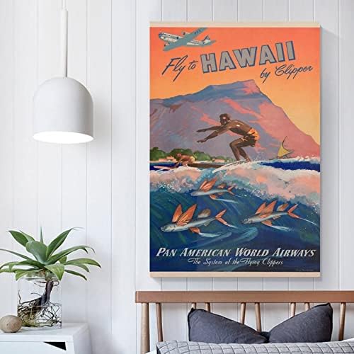 Hawaii Pan Am-Vitorlás, Utazás, Poszter Utazási Művészeti Nyomtatása Születésnapi Ajándék Vászon Festmény, Poszterek, Nyomatok,