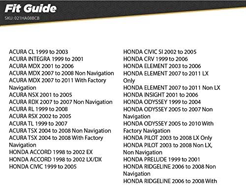 Metra 99-7861 Egységes DIN Telepítés Kit & Scosche HA08BCB Kompatibilis Válassza ki 1998-08 Honda Power/Hangszóró Csatlakozó/Vezeték