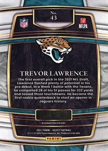 2021 Panini Válassza 43 Trevor Lawrence Csarnok Jacksonville Jaguars RC Kezdő NFL Labdarúgó-Trading Card