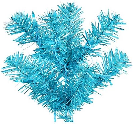 Vickerman 9' Ég Kék Mesterséges Karácsonyi Koszorú, Teal Dura megvilágított LED-es Mini - Lámpák, Műbőr, Kék Karácsonyi