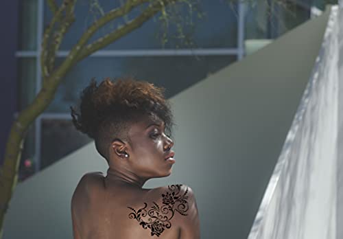 A Henna Tetoválás Stencil Nők Nagy Ideiglenes Tetoválás Sablonok Body Art Minták, Öntapadós, többször használatos Tetoválás Sablon Készlet