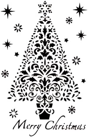 Boldog Karácsonyt Fa Csillagok, Pelyhek, Stencil A5 A4 A3 & Különböző Méretű Tartós Újrahasználható a Kártyák Scrapbooking Dekoráció Ajándék,